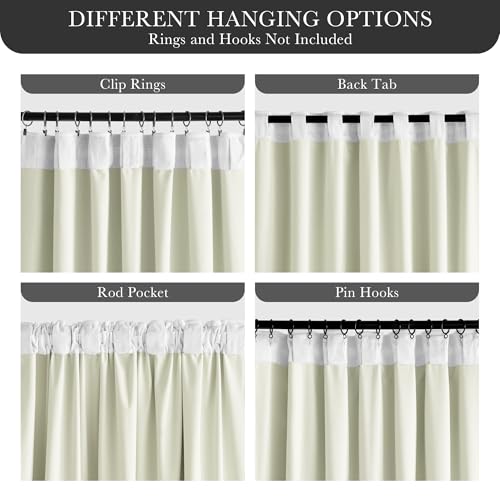 PONY DANCE 100% Blackout Cutains 90 inch Length 2 Panels Set, W52 x L90 - color: White, size: 52"W x 90"L (Pack of 2)