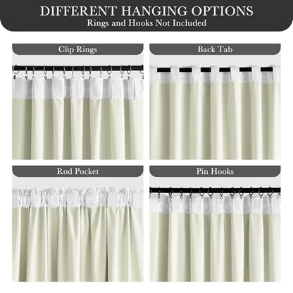 PONY DANCE 100% Blackout Cutains 90 inch Length 2 Panels Set, W52 x L90 - color: White, size: 52"W x 90"L (Pack of 2)