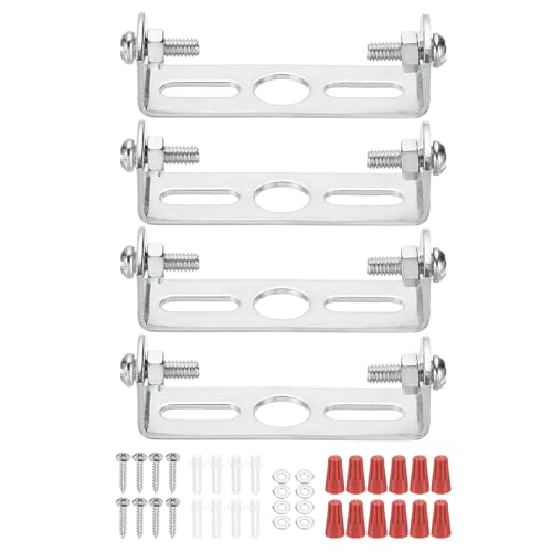 55mm (2.17") Universal Light Fixture Mounting Bracket Kit, 4 Set Light Crossbar Ceiling Light Plate with Screw - size: 55mm (2.16")