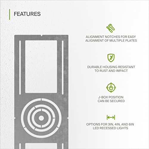ASD 12 Pack New Construction Mounting Plate, 3/4/6 Inch Wafer Light Bracket - color: Symmetric 3-4-6", size: 12 Pack