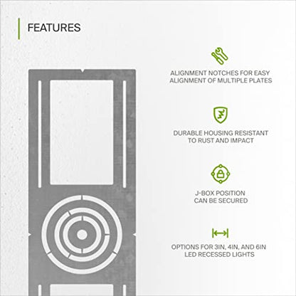 ASD 12 Pack New Construction Mounting Plate, 3/4/6 Inch Wafer Light Bracket - color: Symmetric 3-4-6", size: 12 Pack