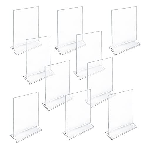 Azar Displays 142714 7-Inch Width by 11-Inch Height Top-Load Acrylic Sign Holder, 10-Pack - size: 7 in W x 11 in H Vertical