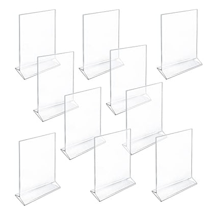 Azar Displays 142714 7-Inch Width by 11-Inch Height Top-Load Acrylic Sign Holder, 10-Pack - size: 7 in W x 11 in H Vertical