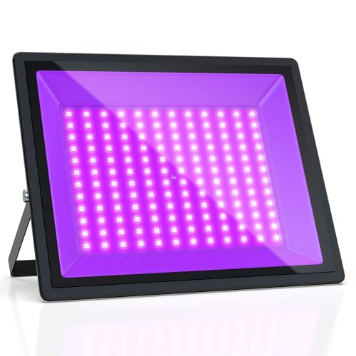 150W UV Black Light, Powerful IP66 Waterproof LED Lamps for Neon Glow Party, Halloween, Christmas Decor and Art Displays in Large Space (150W (1 Pack)) - size: 150W ( 1 Pack )