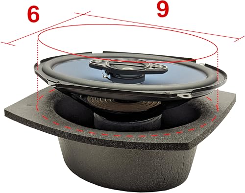 Design Engineering 050380 Boom Mat Speaker Baffles, 6" x 9" Oval (Pack of 2 | Automotive Sound Deadening Mat Reduces Road & Engine Noise Vibration Dampening Insulation Easy Peel-and-Stick Install - size: 6" x 9", style: Oval