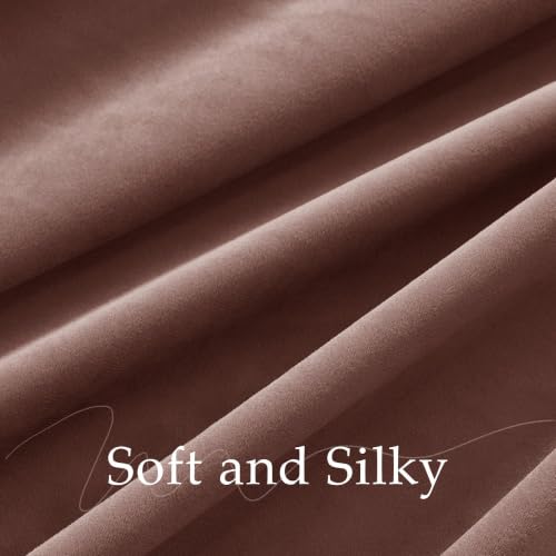 NICETOWN Dusty Rose Pink Blackout Velvet Curtains for Girls Room - color: Dusty Rose Pink, size: 52"W x 84"L (Pack of 2)