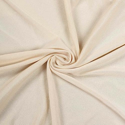 5x12 feet Beige 4-Way Stretch Spandex Divider Backdrop Curtain Party Wedding Ceremony Decorations - color: Beige