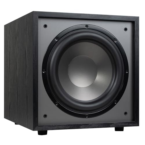 Dayton Audio Classic CS1200 – 12" 200W Powered Subwoofer with Class-D Amplifier, Deep Bass and Clean Design for Home Theater & Music – Black - size: 12in