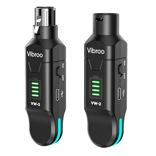 Wireless XLR Transmitter and Receiver | 2.4GHz Wireless Microphone System, 100ft Range, 48V Phantom Power, Ultra-Low Latency