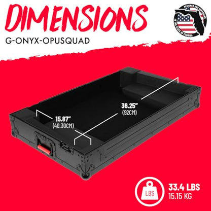 Gator Cases ONYX Series Flight Case with Platform Designed for Pioneer DJ OPUS-QUAD with Reccessed Twist Latches and Rubber-Gripped Handles (G-ONYX-OPUSQUAD) - style: Pioneer Dj Opus-quad