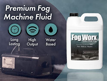 Fogworx Low Lying Fog Juice, Low Lying Indoor-Outdoor Fog, Designed Fog Chillers, Ground Foggers and Low Lying Fog Generators, 1 Gallon - size: gallon