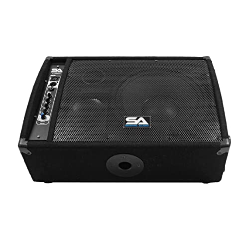 Seismic Audio FL-12MP-PW 300-Watt RMS 2-Way 12-Inch Floor/Stage Monitor Wedge Style with Titanium Horn - size: Single