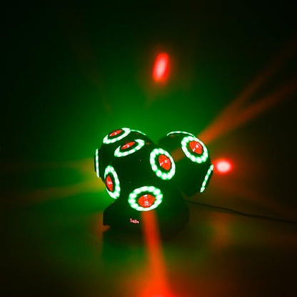 LED Moving Head DJ Light Rotating Beam Stage Lights Pin Spotlight Event Lighting Sound Control Dmx512 DJ KTV Disco Party Wedding Concert Festivals… (3Head DJ Light) | 12 LEDs moving head beam spotlight with rotating effect. Great for disco, KTV, party, we