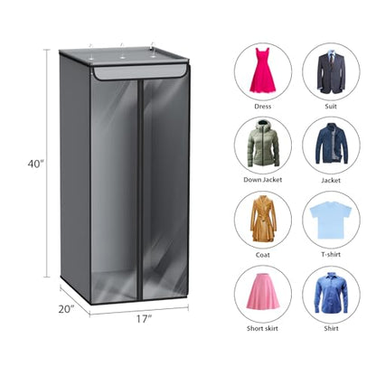 Univivi Garment Bags for Hanging Clothes, Cloth Bag 40 In, 1 PCS, Grey - color: Grey, size: 40"-1PCS