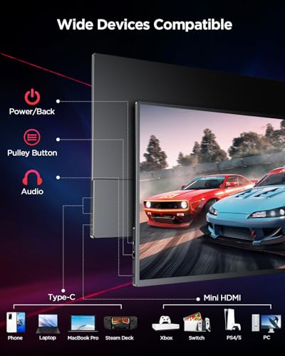 UPERFECT 16" 2K 120Hz Portable Monitor, 2560x1600 Portable Gaming Monitor - size: 16"