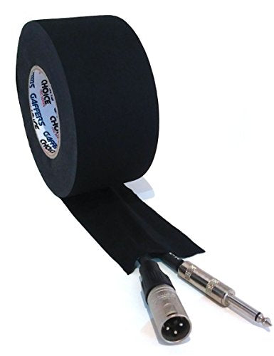 Gaffer's Choice Gaffer Tape 3 inch x 60 Yard Black Adhesive is Safer Than Duct Tape - Waterproof & Non-Reflective