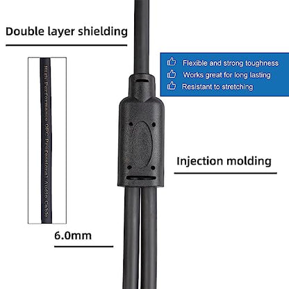 Smithok XLR Splitter Cable,Female to Dual Male Y Cable (XLR Splitter 1 Female to 2 Male),Balanced Microphone Splitter Cord Audio Adaptor - 1.6ft /0.5m (Pack of 2) - size: 1pack*1.6ft (Pack of 2)
