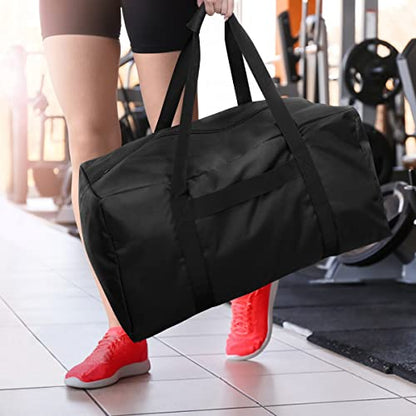 COOLBEBE 2 Pack 24" Sports Duffle Bag - 53L Travel Duffel Tote Bag, Black | Upgrade Zipper Weekender Overnight, Sturdy & Water Resistant Camping duffle for Sports Gear Hauling - size: 24” x 12” x 12” 2Pack