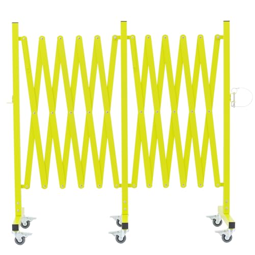 TRUNK Expandable Metal Barricade, 16 FT, Matte Yellow, Folding Security Gate Safety Barrier with Casters, Flexible Mobile Barrier Gate, Adjustable Traffic Fence for School,Shopping mall - size: 16 FT Matte Yellow-41 in(L-H)