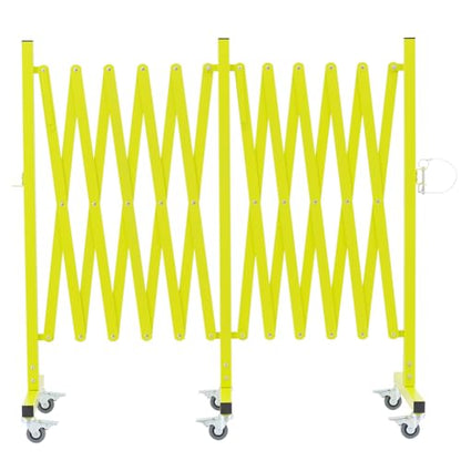 TRUNK Expandable Metal Barricade, 16 FT, Matte Yellow, Folding Security Gate Safety Barrier with Casters, Flexible Mobile Barrier Gate, Adjustable Traffic Fence for School,Shopping mall - size: 16 FT Matte Yellow-41 in(L-H)