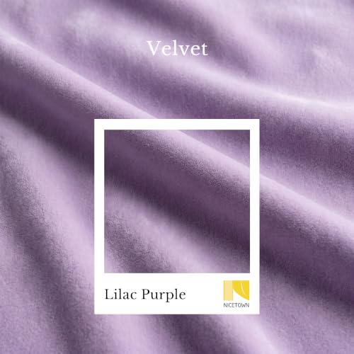NICETOWN Lilac Purple Velvet Curtains & Drapes for Girls' Bedroom 84" Long - color: Lilac Purple, size: 52"W x 84"L (Pack of 2)