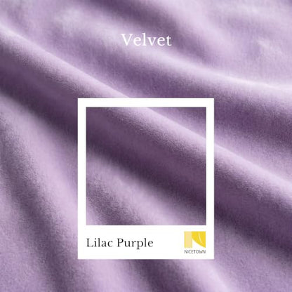 NICETOWN Lilac Purple Velvet Curtains & Drapes for Girls' Bedroom 84" Long - color: Lilac Purple, size: 52"W x 84"L (Pack of 2)