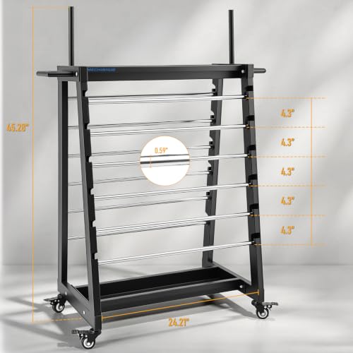 12-Rod Wire Spool Rack, 500lb Heavy-Duty Caddy Dispenser with Swivel Caster | steel frame, holds cable reels wires, ropes, craft ribbons, for industrial, retail, craft room, flower shop use - size: Black Wire Spool Rack (12 Rods)