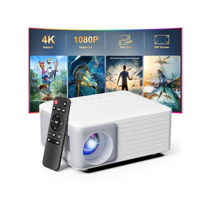 Mini Projector,1080P Support Portable Projector for iPhone,Movie Projector