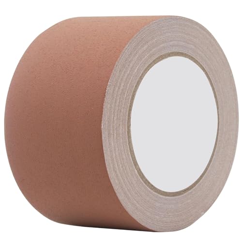Gaffer Tape 3 Inch x 30 Yard,Gaffers Tape Brown,Rubber Adhesive Leaves No Residue, Waterproof,Multipurpose,Easy to Tear,Great for Concerts, Weddings or More - color: Brown