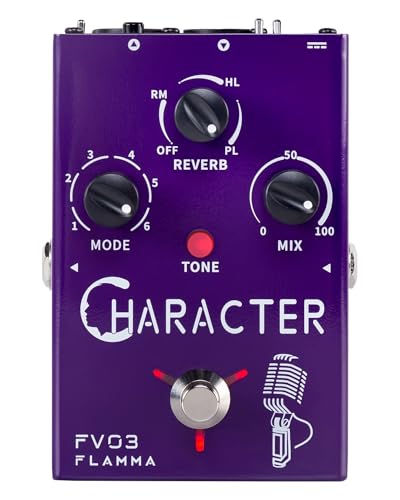 FLAMMA FV03 Vocal Effects Pedal Voice Processor Vocal Amplifier Stompbox Voice Changing Sounds Like Robot Male Female Baby with Delay Reverb Effects for Polishing Up Vocals Includes Guitar Playing - color: FV03 Voice Change