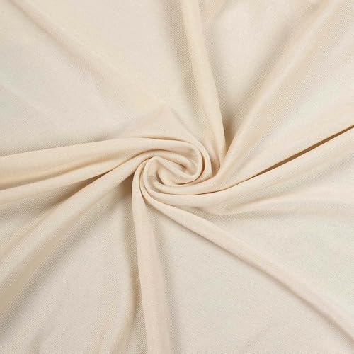 5x10 feet Beige 4-Way Stretch Spandex Divider Backdrop Curtain Party Wedding Ceremony Decorations - color: Beige