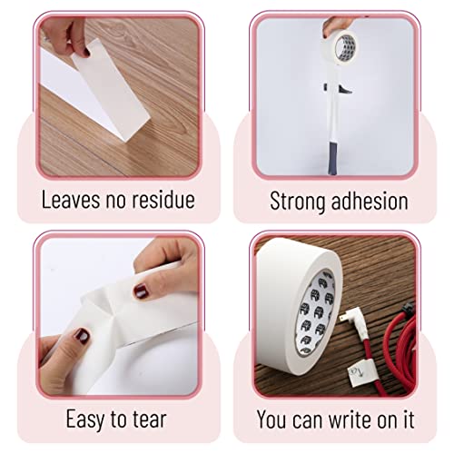 Bates Gaffers Tape, 2 Inch x 23 Yards, White, Non-Reflective, No Residue, Floor & Cable Tape - color: White, size: 2 Inch x 23 Yards