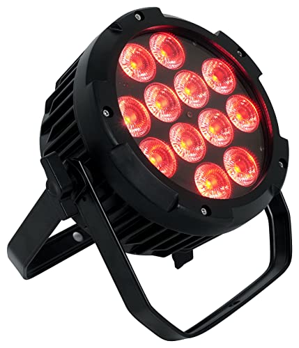 Rockville Wet PAR PRO Black RGBWA+UV Indoor/Outdoor Par Wash Light, 12-Pack