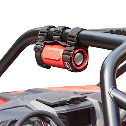KEMIMOTO UTV Speaker Mount, Adjustable 2 Strap Style Portable Speaker Holder for 1.5" to 2.5" Roll Bar, Compatible with Polaris RZR Ranger Can Am X3 Commander Pioneer Kawasaki Mule (Pack of 2) - size: 3.54 x 5.31 x 2.55 inches (Pack of 2)