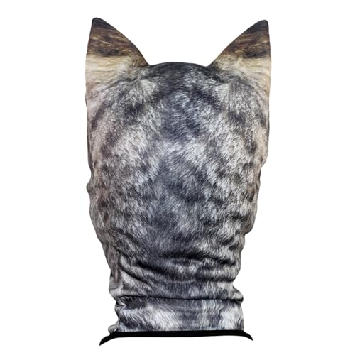 WTACTFUL 3D Animal Ears Balaclava, Breathable Face Mask for Halloween | Stand-Up Ears, Windproof Dustproof, Quick-Dry, No Fade Print, Soft, for Music Festivals Raves Ski Snowboard Moto Party - color: Silver Tabby American Shorthair Meb-21