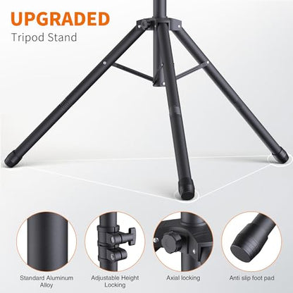 Forlogic Portable T-Shape Backdrop Stand Support Kit 8x5.3ft, Adjustable Photo Green Screen Back Drop Stand for Party, Photography Videography Studio (8×5.3Ft) - size: 8×5.3Ft