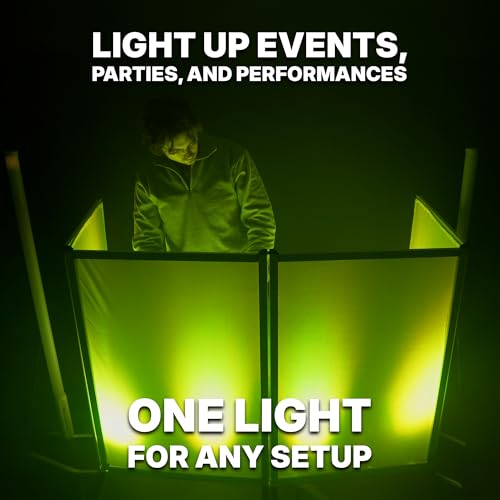 Rockville FLIP 4 Pack Black Battery Par Can Wash Light and Bag and Smart Charger with 4 Leads, Wireless DMX, 15 Hour Battery, 4 Group WiFi App, Easy Angle Adjustments | RGBWA+UV, Wireless DMX, WiFi App Control, 18-Hour Battery Life, Sound Activated, Smart