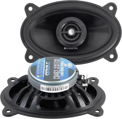 ORION Cobalt CB462 4x6 2-Way Coaxial Car Speakers, 160W Pair | Full Range Audio, Polypropylene Cone, Butyl Rubber Surround, Easy Installation - style: 4x6" 160 Watts