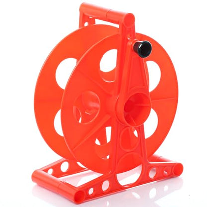 Homeon Wheels Cord Storage Reel with Handle Driven Easy to Use,Holds up to 135 feet - style: Red Cord reel