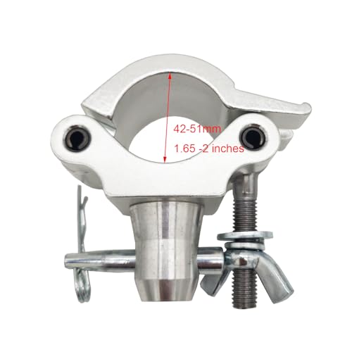 2" Wrap-Around Coupler Clamp for 42-51mm Stage Light Truss Pipe Aluminum | Stage Lighting Clamp 660 lbs Weight Capacity Wrap-around O Clamps