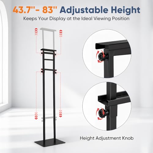 2 Pack Poster Stands for Display, Double Sided Sign Holder with Water Bags | 83 in max height; fits boards 11.8-75 in adjustable high, max 40 in wide and max 0.31 in thick; 4 fillable water bags