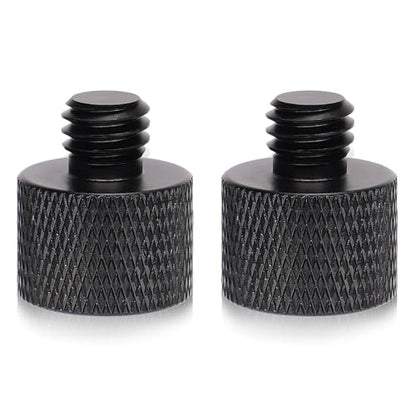 SAVITA 2pcs Mic Foot Adapter, 3/8 Male to 5/8 Female Tripod Screw Thread Adapter Accessories for Camera Monitor Microphone Stand Mount - size: 5/8 à 3/8