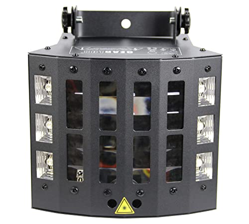 Gearlux 4-in-1 LED Strobe/UV Derby Light 3-Watt 9pcs LEDs and 6pcs UV+White LEDs for Halloween, Party, Wedding, Christmas and Stage Parties - color: 4 in 1 LED UV, size: 3 Watt 9PCS
