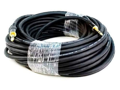 Monoprice Premier Series 1/4 Inch (TRS) Male to Male Cable Cord - 75 Feet- Black 16AWG (Gold Plated) - size: 75ft