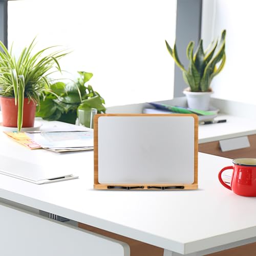 MEGREZ Foldable Bamboo Book Stand Adjustable Cookbook Reading Holder | anti-slip, lightweight, foldable flat storage, textbook tablet laptop, home office, 13.2x9.4in - color: Butterflies