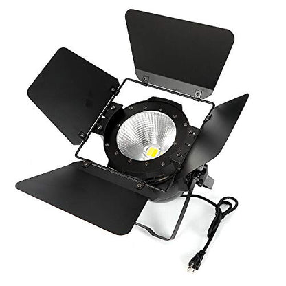 Stage Lights with Barn Doors, 200W COB LED Par Lights Spotlights, 2 in 1 Warm White & Cool White DMX512 Professional Party Lights Spotlight for Events Parties Wedding Theater Church Concert Dance