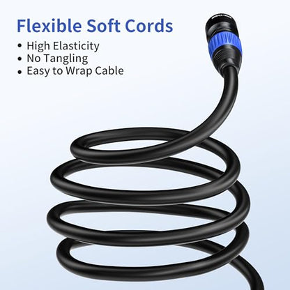 SMALL-EYE 5 Pin DMX Cables 3 ft 2-Pack, 4-Core Male to Female - size: 3 feet -2 Packs