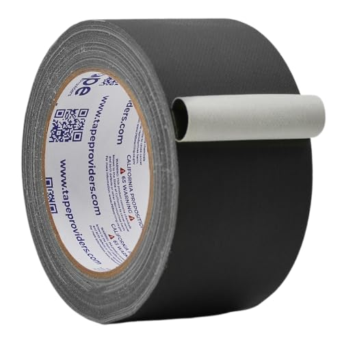 WOD GTC12 Gaffer Tape, Black Low Gloss Finish Film, 2.5 inch x 60 ft. (Pack of 20) Residue Free, Non Reflective Cloth Fabric, Secure Cords, Water Resistant, Photography, Filming Backdrop - color: Black, size: 2.5 in. - Pack of 20
