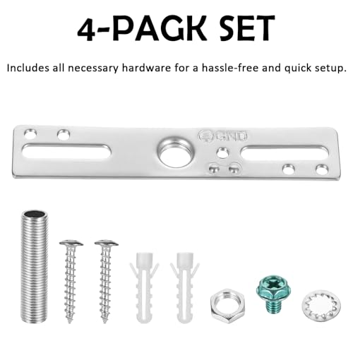 4 Inch Ceiling Light Fixture Mounting Bracket Kit, 4 PCS Light Crossbar Mounting Bracket Universal Lamp Fixture Hardware Set Lighting Crossbar Kit Ceiling Lights Plate for Chandelier Wall Lights