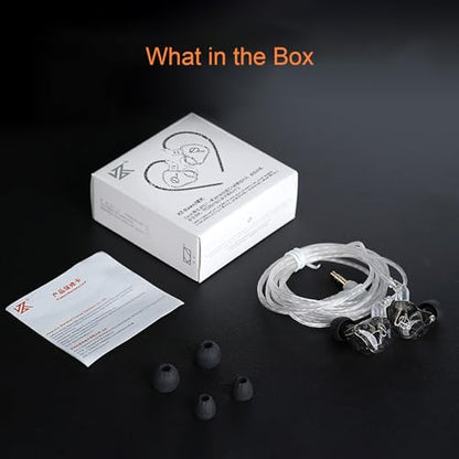 KZ Dawn IEM Earphones for Musicians, 3.5mm in-Ear Monitor Headphones no Mic, Noise Isolating Wired Earbuds for Studio, Gaming & All-Day Wear - size: 3.5mm No Mic